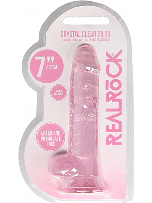 Realistic Dildo with Balls - Pink