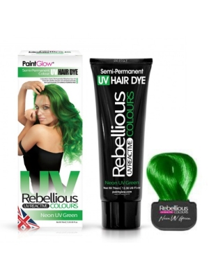  Semi-Permanent Hairdye, 70ml - Neon UV Green