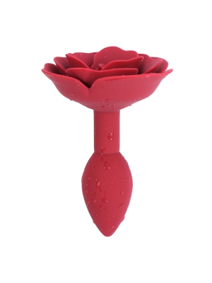 Red Rose Silicone Anal Plug