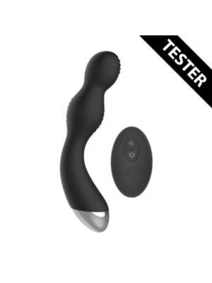 Remote Controlled E-Stim & Vibrating G/P-Spot Vibrator - Black Demo Edition