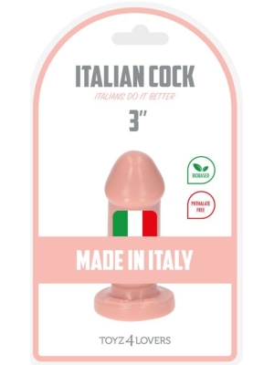Πρωκτική Σφήνα Italian Cock με Βάση Βεντούζας 8 cm (Flesh) - Toyz4Lovers