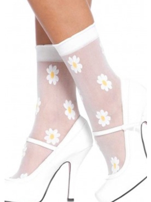 Sheer woven daisy anklets