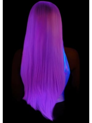 Long straight center part wig - Lavender