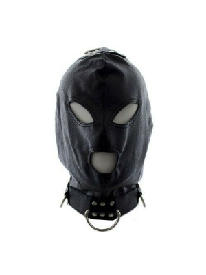 Bondage Hook Mask+Collar BLACK