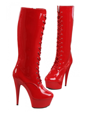 Vinyl Boots Red