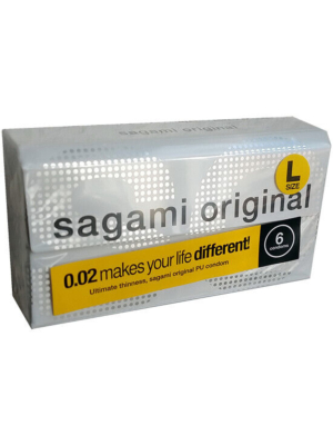 Sagami Original 0.02 L-size (2nd generation) 58mm 6's Pack PU Condom (UK)