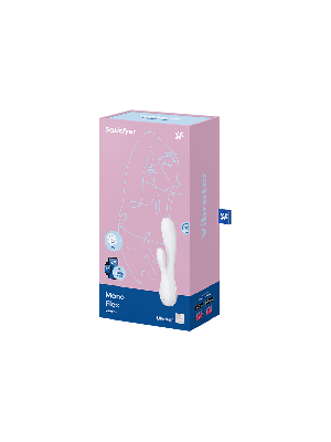 Satisfyer Mono Flex Rabbit App Control Vibrator (White) - Επαναφορτιζόμενος Δονητής Πολυτελείας