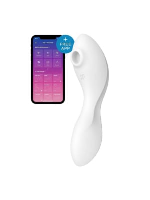 Satisfyer Curvy Trinity 5 Air Pulse Vibrator White App Controlled