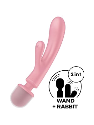 Satisfyer Triple Lover Rabbit And Wand Vibrator