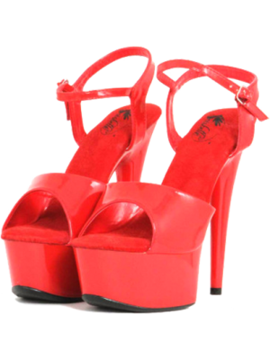 Red Patent Pump Sandals