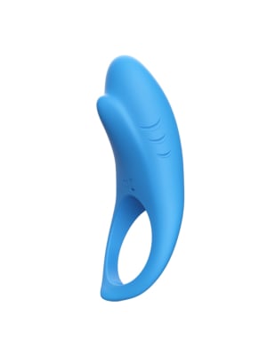 Vibrating cock Ring Shark light blue