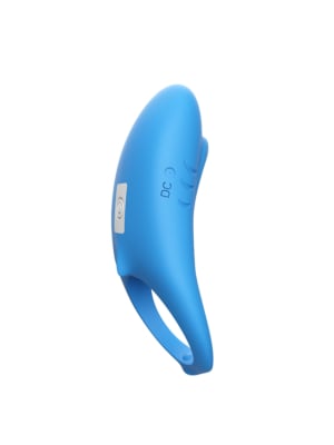 Vibrating cock Ring Shark light blue