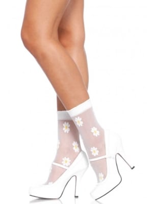 Sheer woven daisy anklets