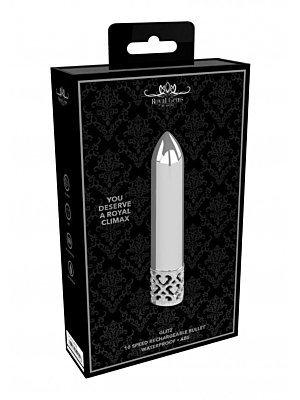 Glitz - Powerful Rechargeable Mini Vibrator - Silver