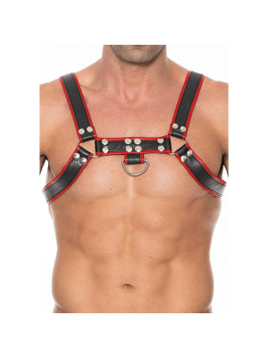 Shots Ouch Chest Bulldog Leather Harness 