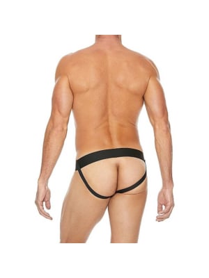 Plain Front With Zip Jock- Black