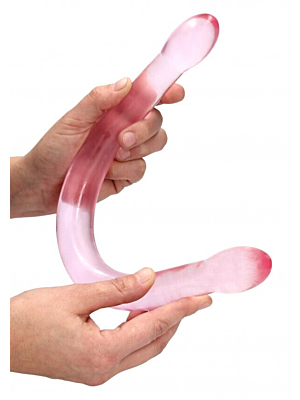 Shots Real Cock Crystal Double Dildo 42cm Pink