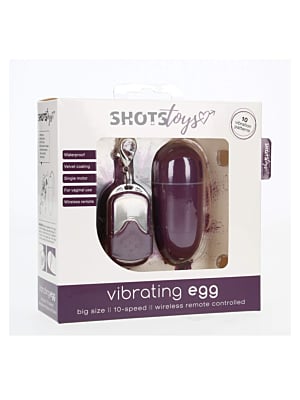 10 Speed Remote Vibrating Egg - Big - Purple