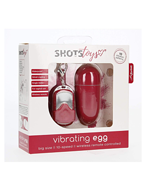 10 Speed Remote Vibrating Egg - Big - Red