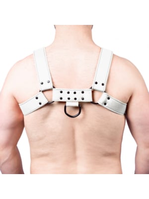 Snap Leather Harness White - Taille  L/XL