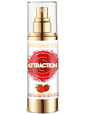 Θερμαντικό Λάδι για Ερωτικό Μασάζ με Φερομόνες - Attraction Mai Pheromone Massage Oil Strawberry 30 ml - Αφροδισιακό Gel Σώματος