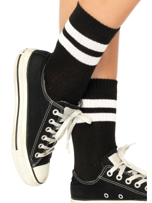 Athletic Striped Anklet Socks