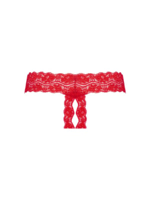 Underneath - Kyra Crotchless Thong Red