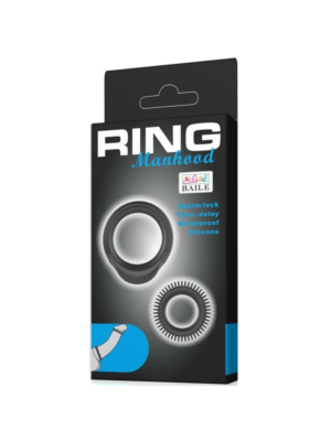 Ring Manhood 2x Rings Black