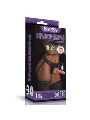 Vibrating Easy Strapon Set 8.0"