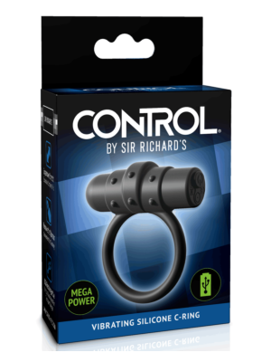 Sir Richard's Control Vibrating Silicone C-Ring - Black