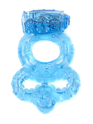 Δονούμενο Δαχτυλίδι Πέους Cock and Ball Ring Μπλε