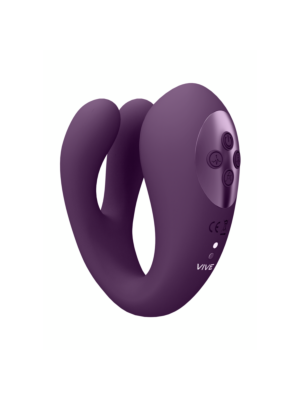 Yoko - Triple Action Vibrator Dual Prongs with Clitoral Pulse Wave Purple