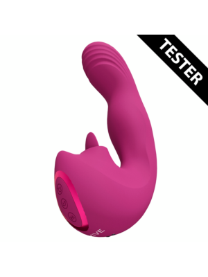 Yumi - Rechargeable Triple Motor - G-Spot Finger Motion Vibrator and Flickering Tongue - TESTER