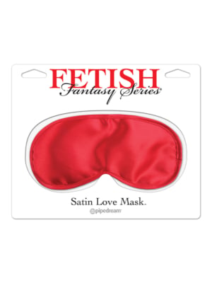 Satin Love Mask - Red