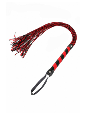 Whip with 18 Leather Strips - Κόκκινο Μαστίγιο - BDSM Fetish