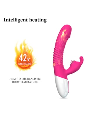 Silicone Vibrator USB 7 Powerful Licking and Thrusting Modes