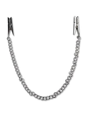 Fetish Fantasy Nipple Chain Clips Silver OS