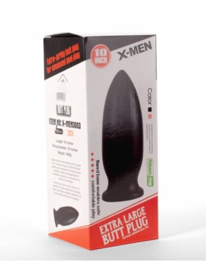 X-MEN 10" Extra Large Butt Plug Black