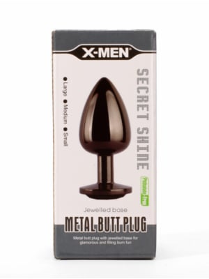 X-MEN Secret Shine Metal Butt Plug Gun Color M