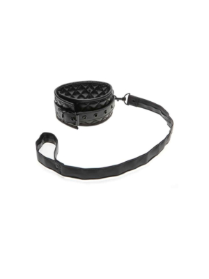 X-Play quilted collar & leash - Black