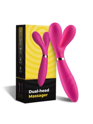 Triple Head Massager Vibrator Pink