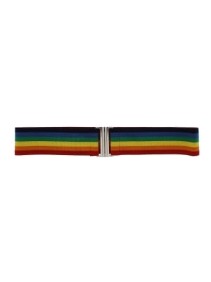 Rainbow Striped Belt with Clasp