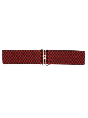 Black & Red Checkered Belt with Clasp