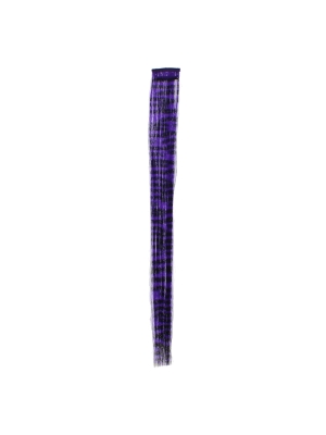 Aprox. 40cm Purple Zebra Print Hair Highlights/ Extensions