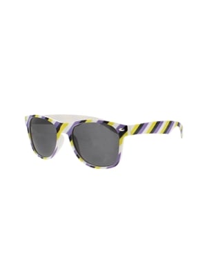 Non-Binary Coloured Striped Sunglasses