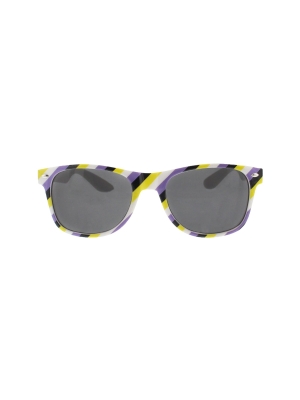 Non-Binary Coloured Striped Sunglasses