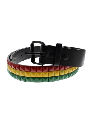Red, Yellow & Green Chessboard 3-Row Pyramid Belts
