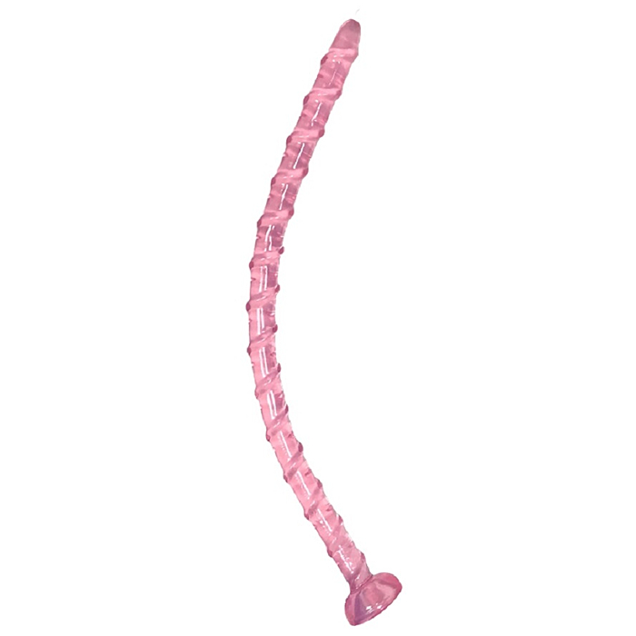 Anal Dildo with suction cup Spiral Pink 47 cm