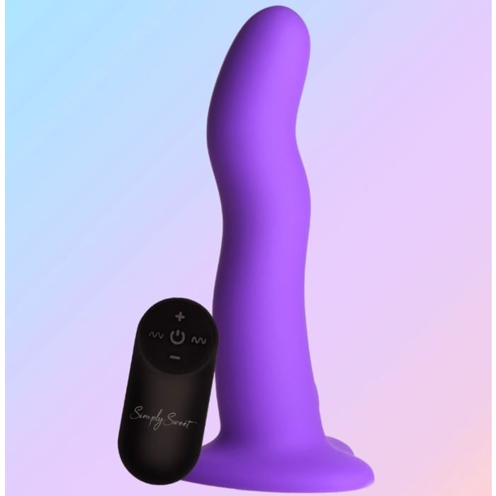 WAVE SILICONE VIBRATOR WITH PURPLE CONTROL
