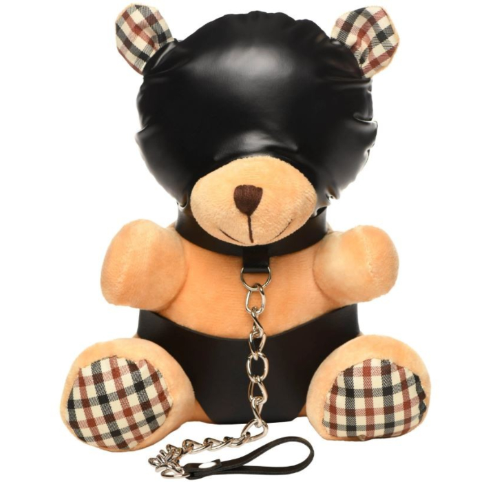 Hooded Teddy Bear Bondage Keychain XR Brands Καφέ